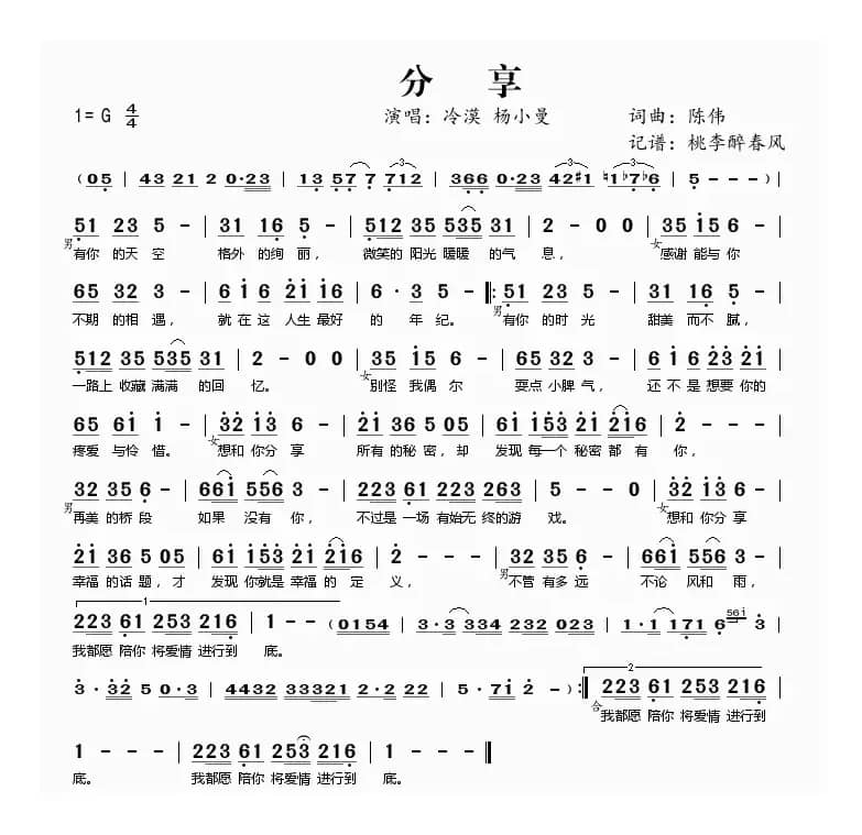 分享(陈伟词曲)