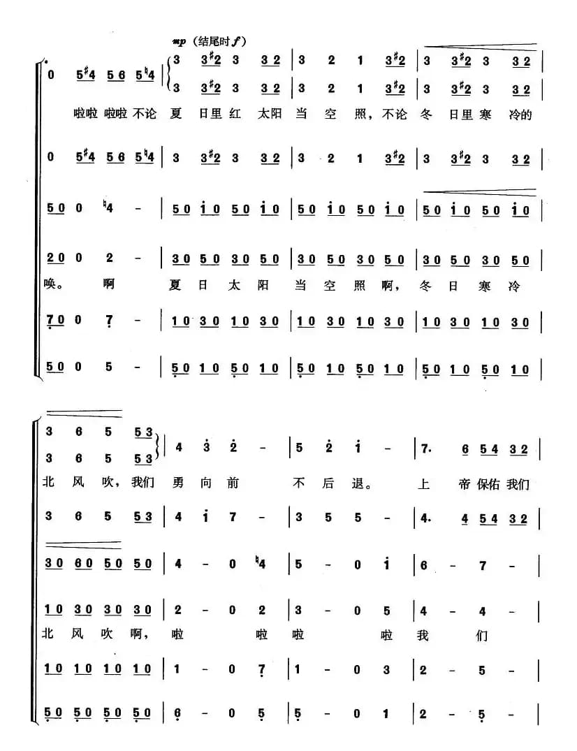 [奥]拉德斯基进行曲（混声合唱 ）