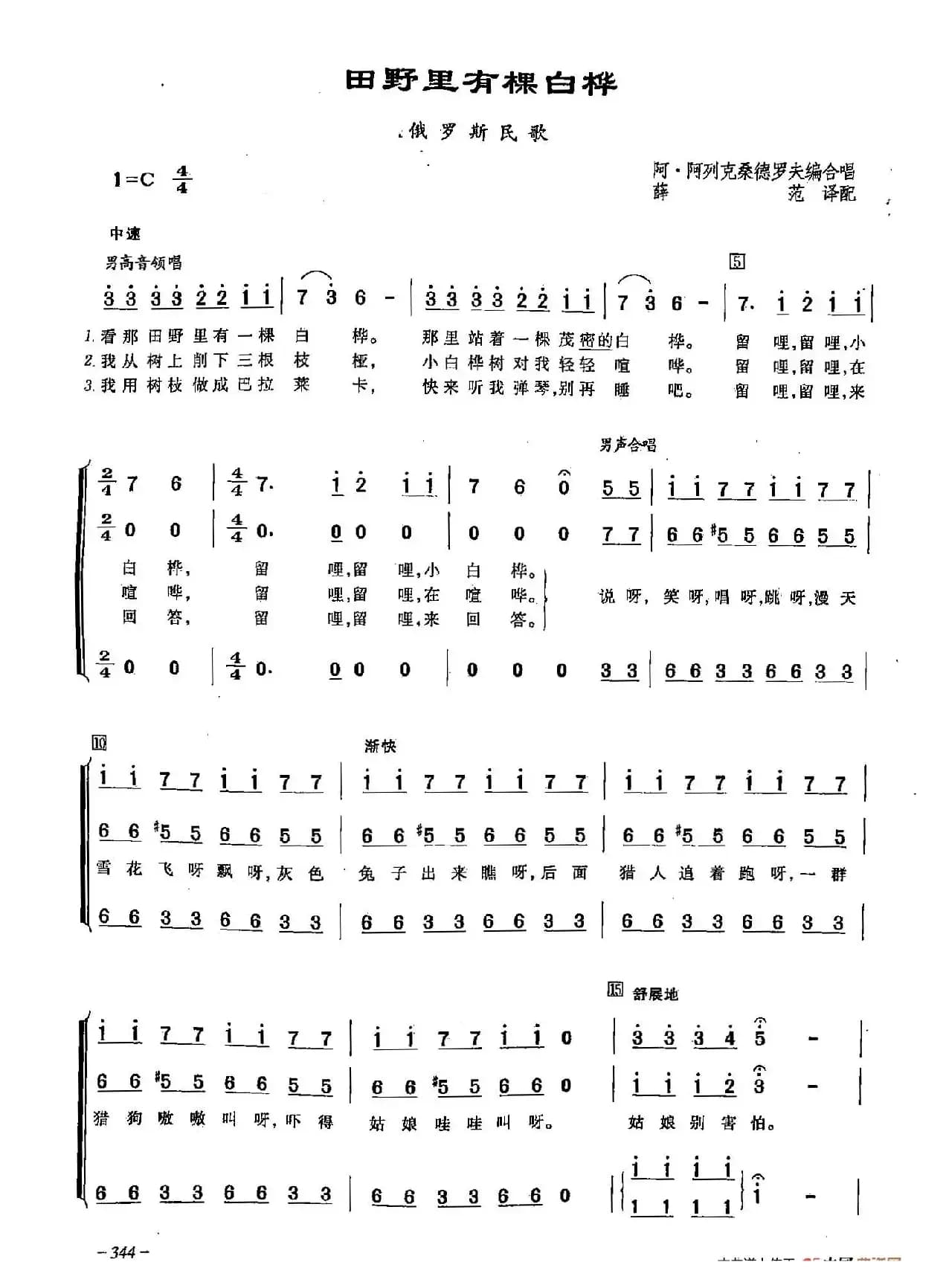 ​[俄]100田野里有棵白桦（合唱）