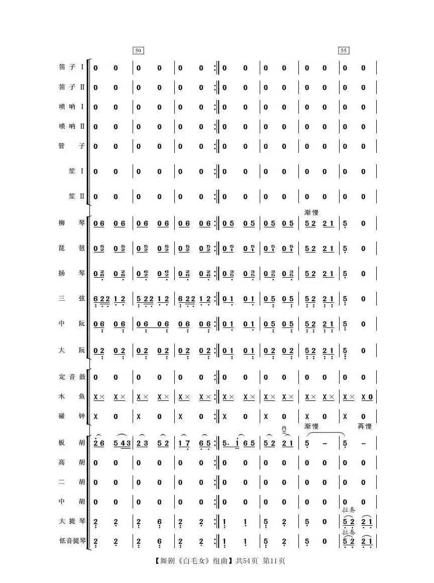 舞剧《白毛女》组曲（民族管弦乐合奏）