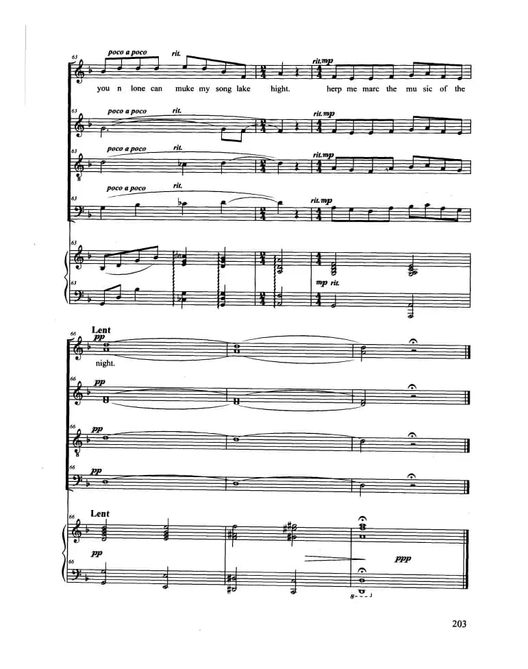 The Music of The Night（合唱 正谱）