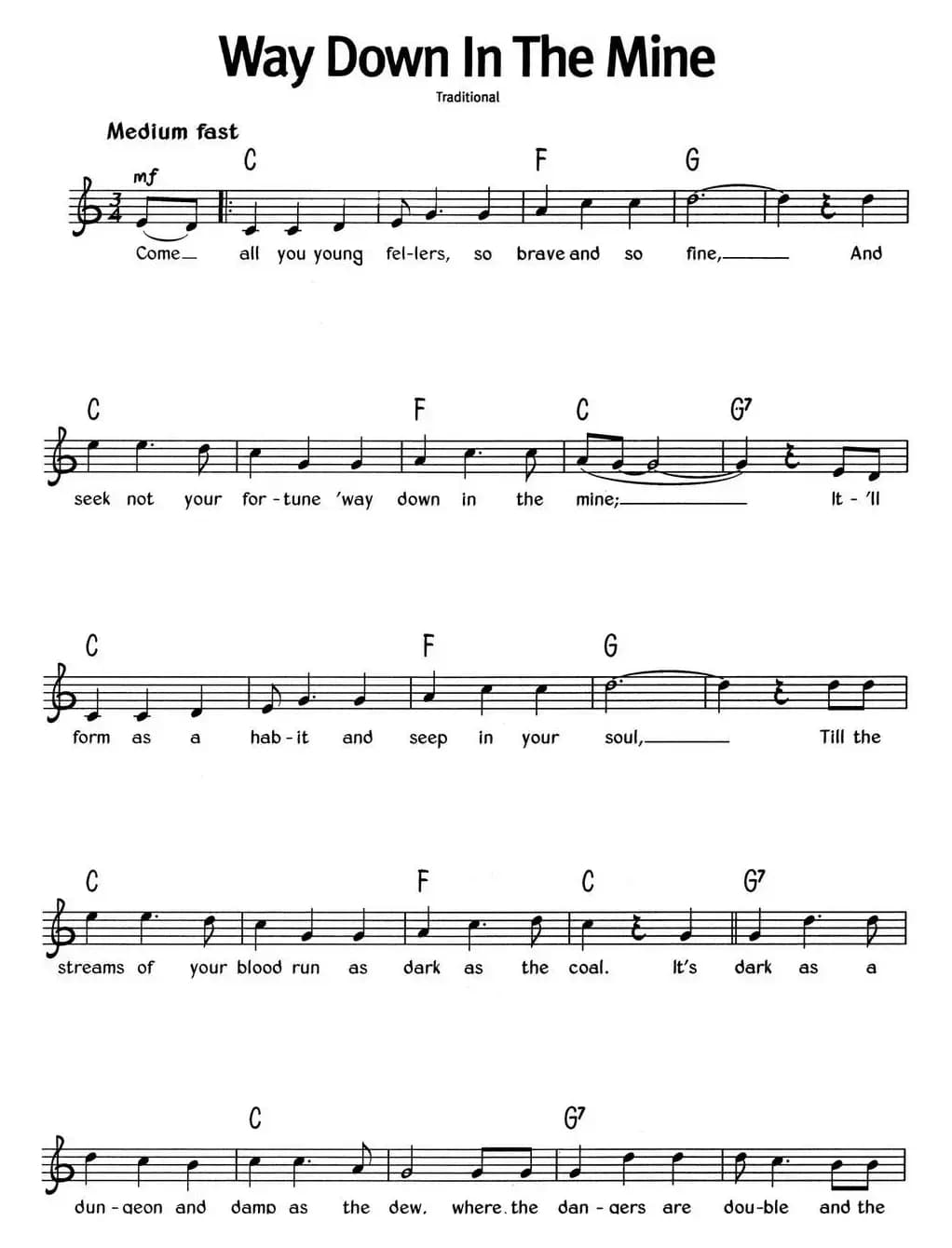 蓝调音乐：Way Down In The Mine