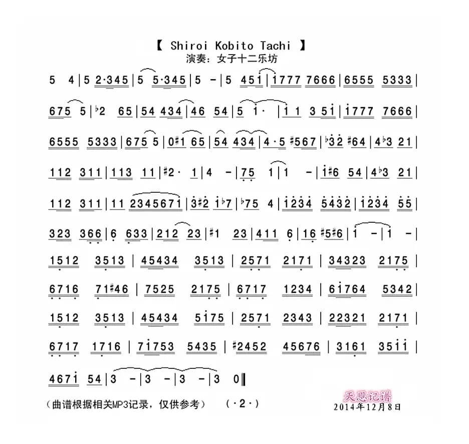 shiroi kobito tachi（十二女子乐坊）