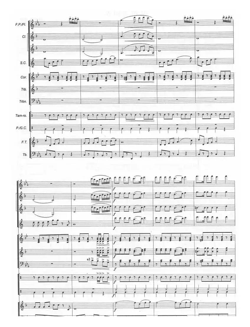 歌声与微笑（管乐队总谱）