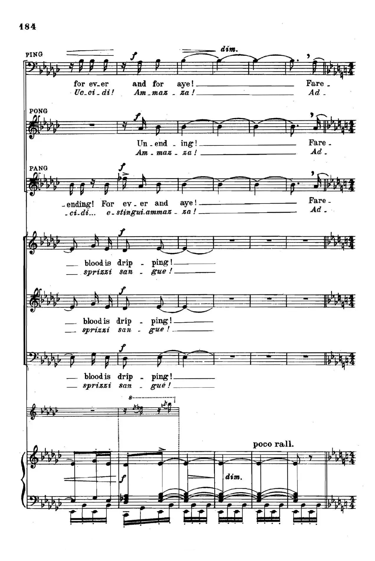 《图兰朵公主》三幕五场歌剧（英意双语）全谱（钢琴伴奏谱 P167——194）