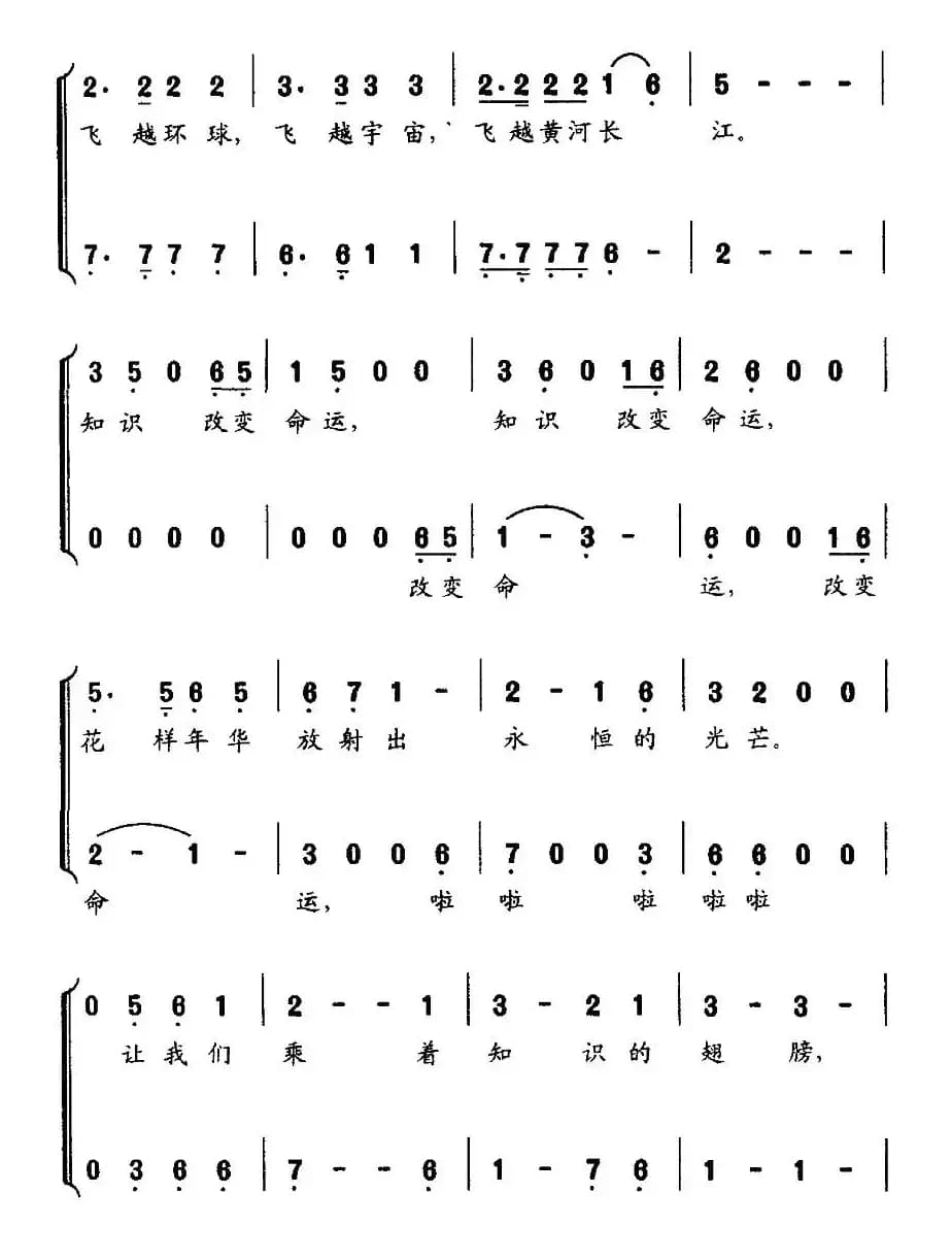 乘着知识的翅膀（合唱）