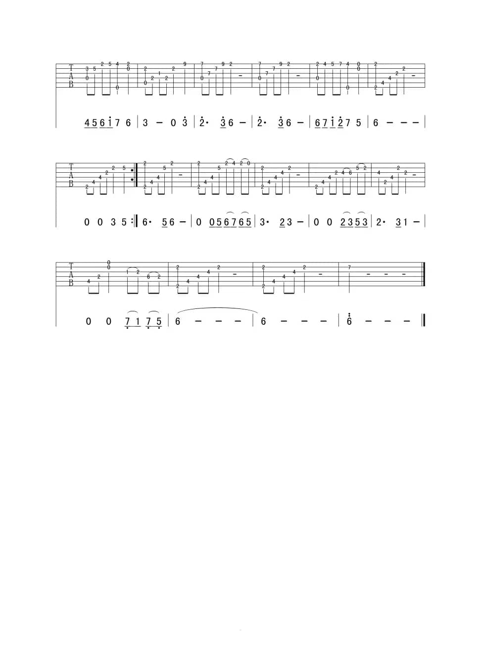 琵琶语（简易指弹版）