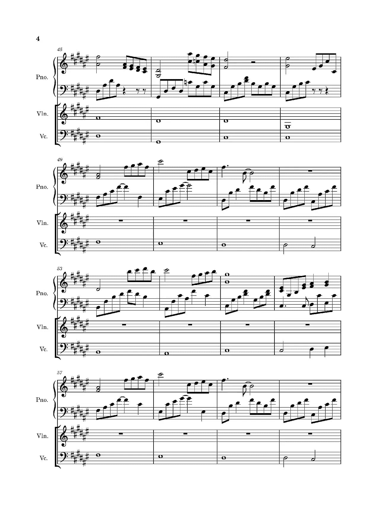 Sundial Dreams（钢琴小提琴大提琴）