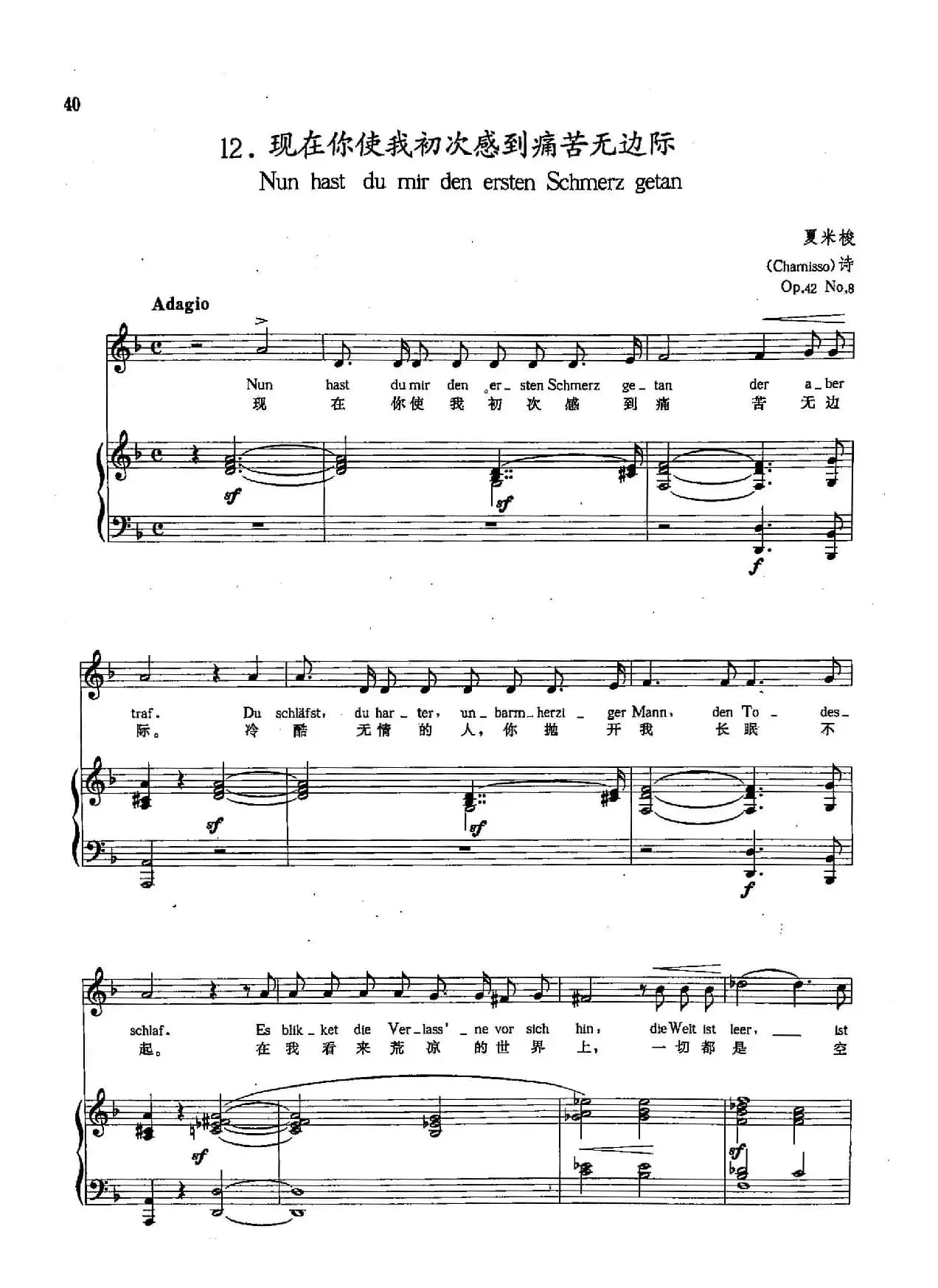 [德]12现在你使我初次感到痛苦无边际（正谱）