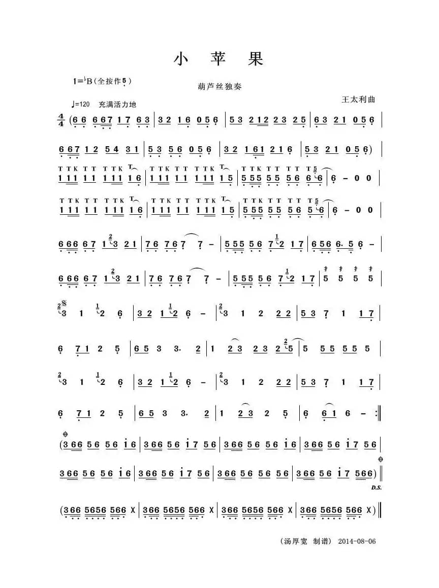 小苹果（葫芦丝独奏）