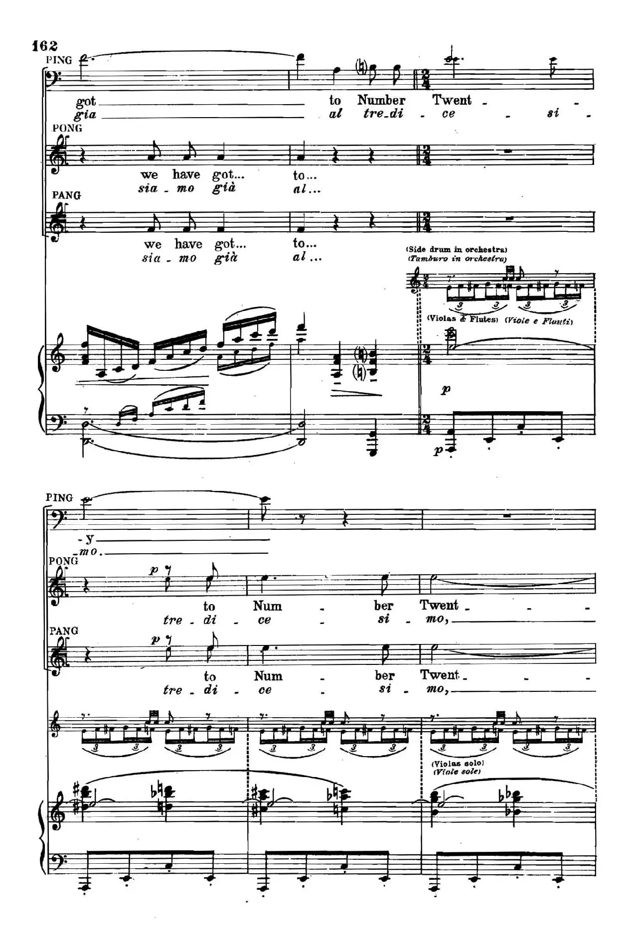 《图兰朵公主》三幕五场歌剧（英意双语）全谱（钢琴伴奏谱 P167——194）