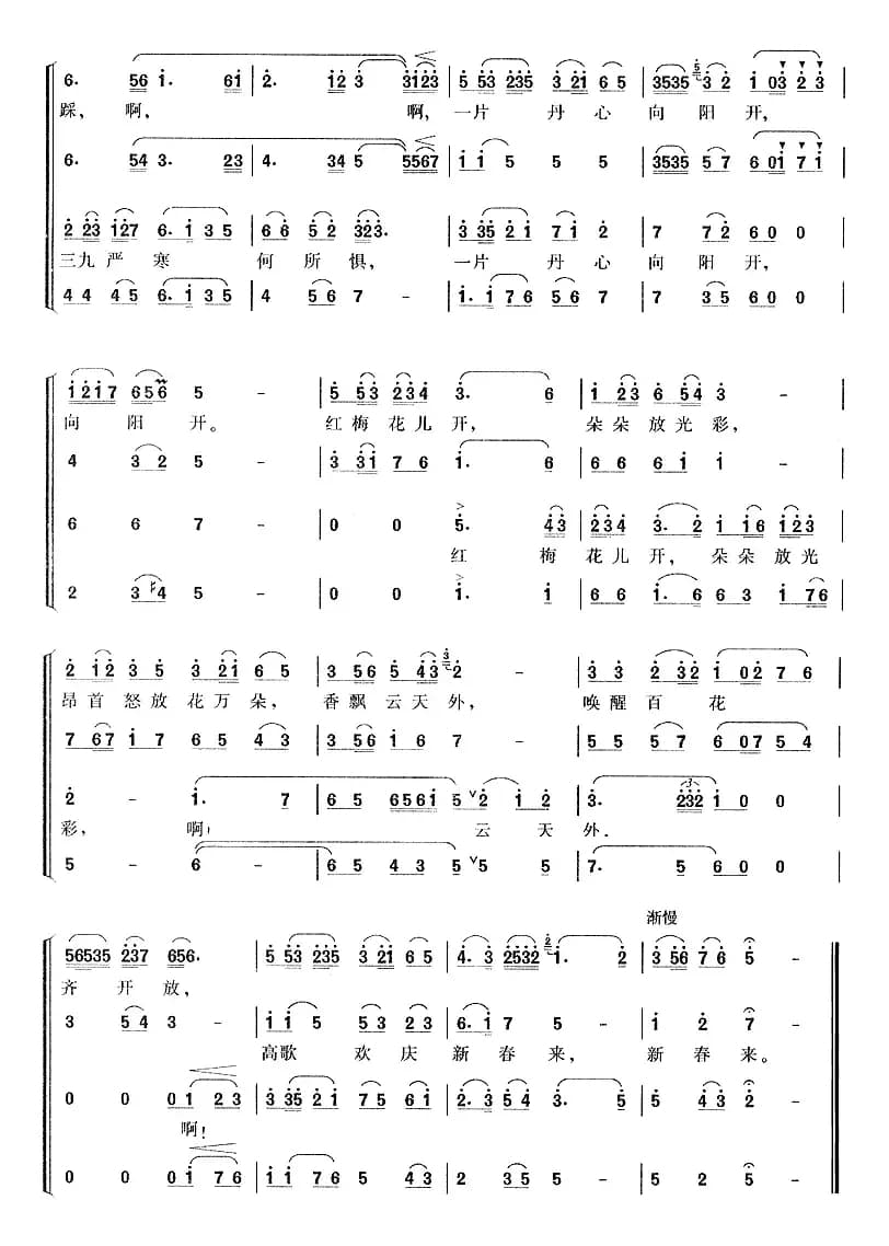 红梅赞（歌剧《江姐》选曲）