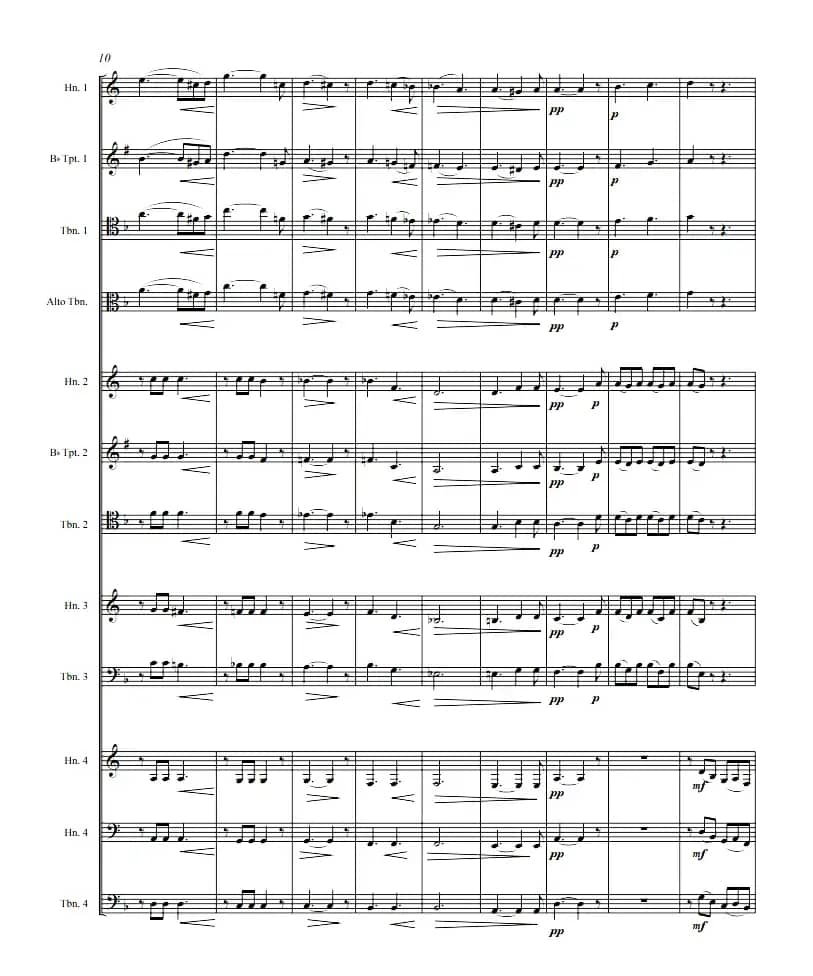 里姆斯基-夜曲（铜管四重奏）