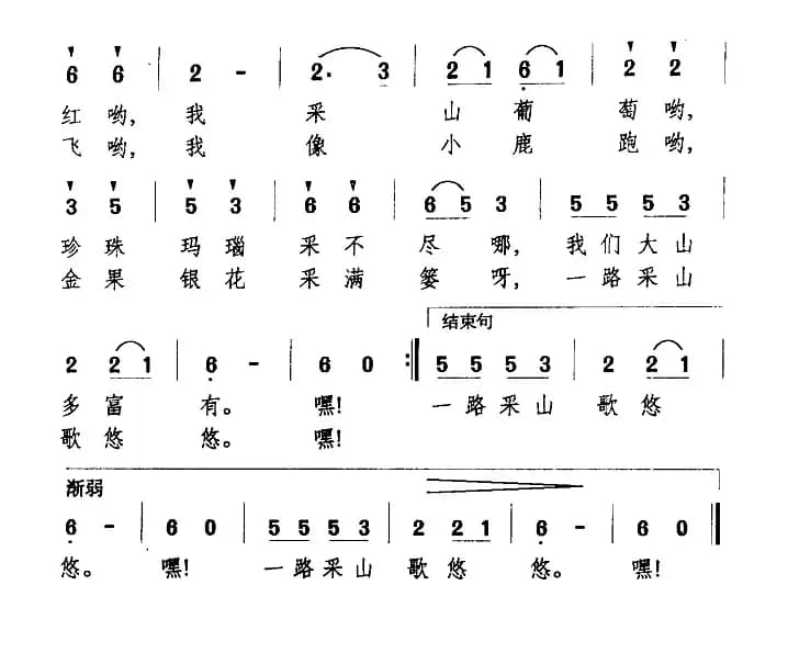 采山谣（郭荣安词 万长海曲）