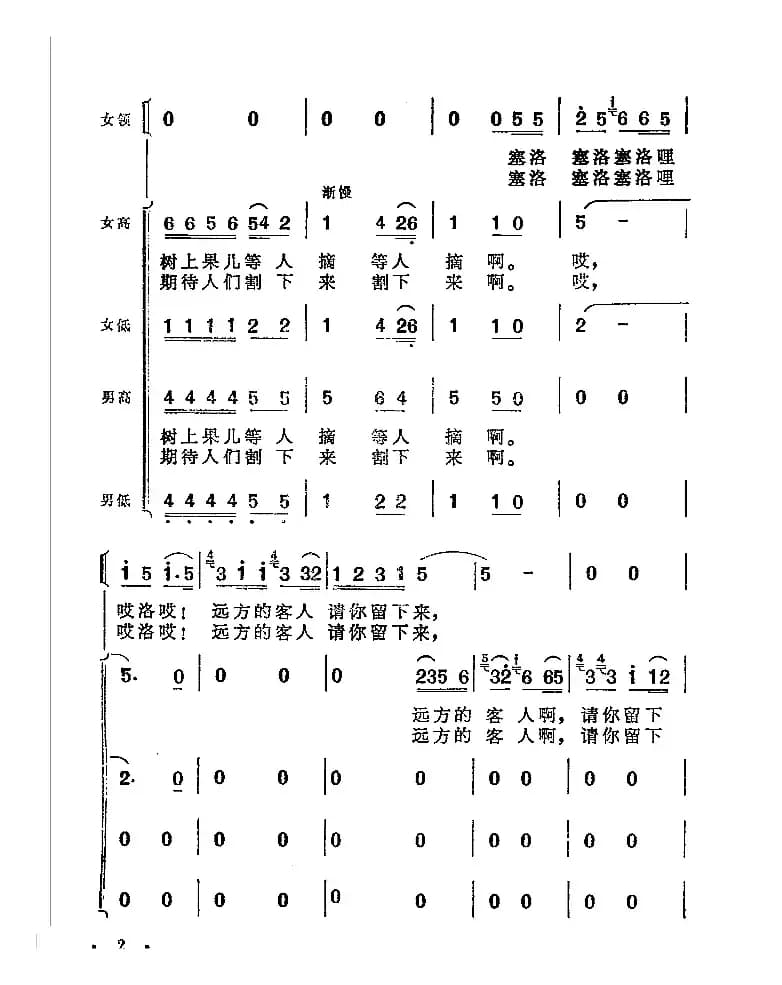 远方的客人请你留下来