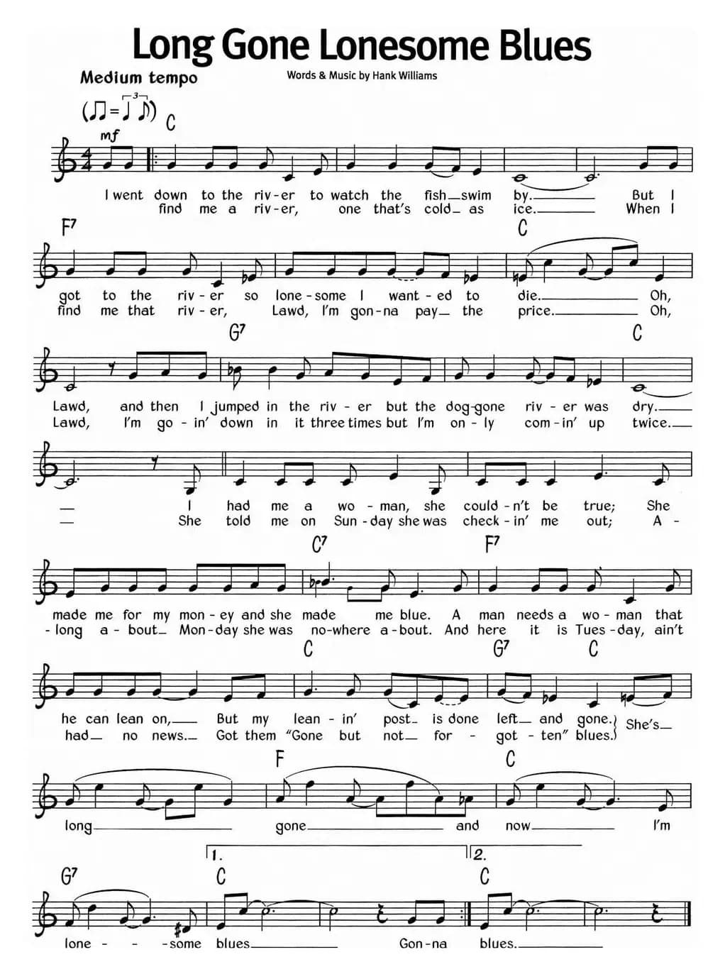 蓝调音乐：Long Gone Lonesome Blues