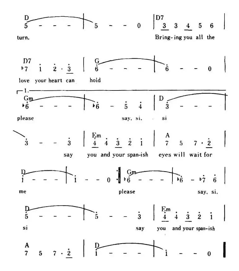 [美]Spanish Eyes（西班牙眼睛、带和弦）