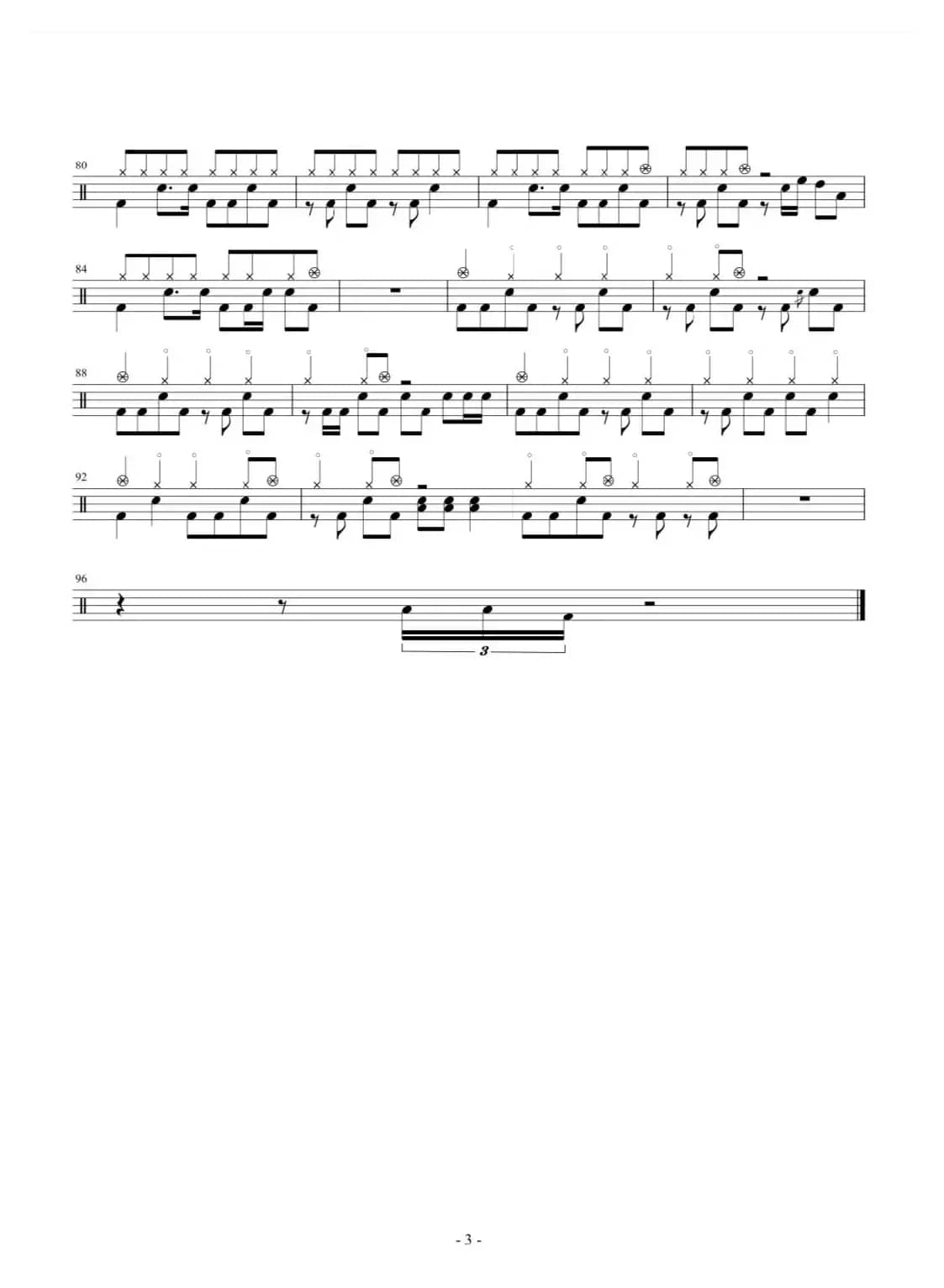 斗罗大陆(架子鼓谱)