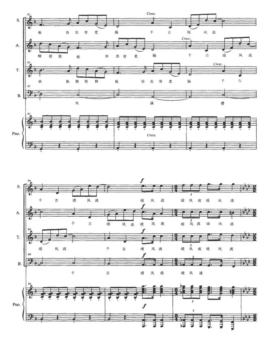 千古颂风流（正谱）