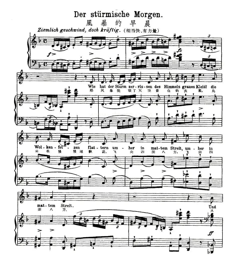风暴的早晨（中外文对照版、正谱 [奥]）