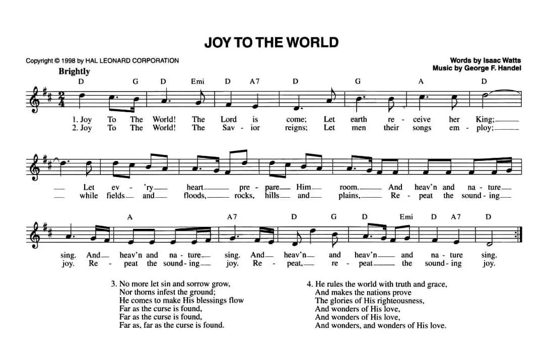JOY TO THE WORLD