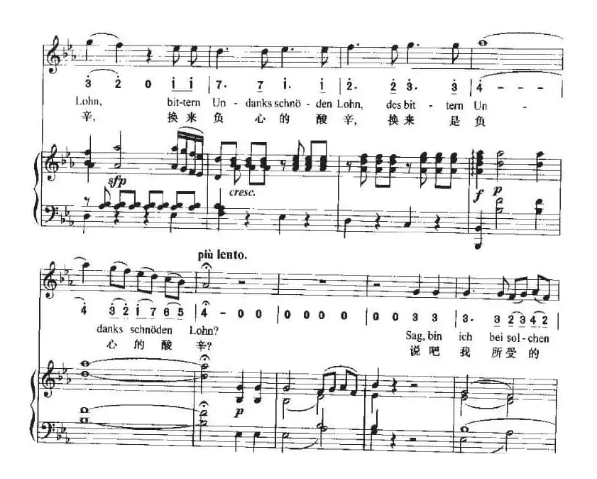 Ha，Treuloser（嘿，负心人）（中外文对照、正谱+简谱）