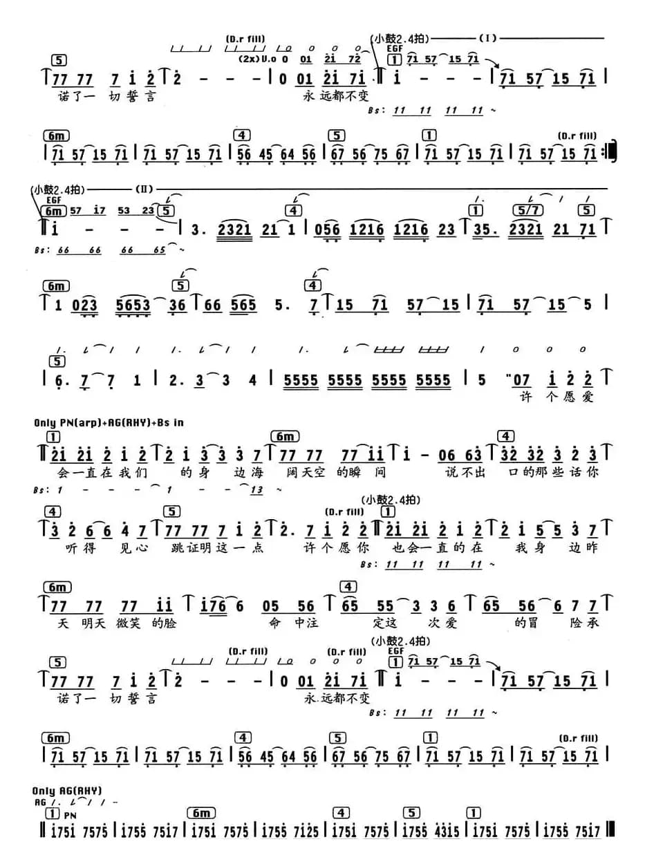 许愿（范逸臣词曲、编配乐谱）