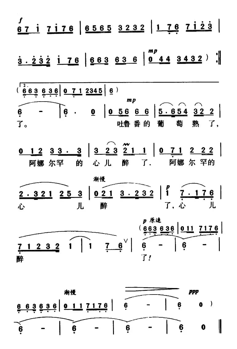 吐鲁番的葡萄熟了