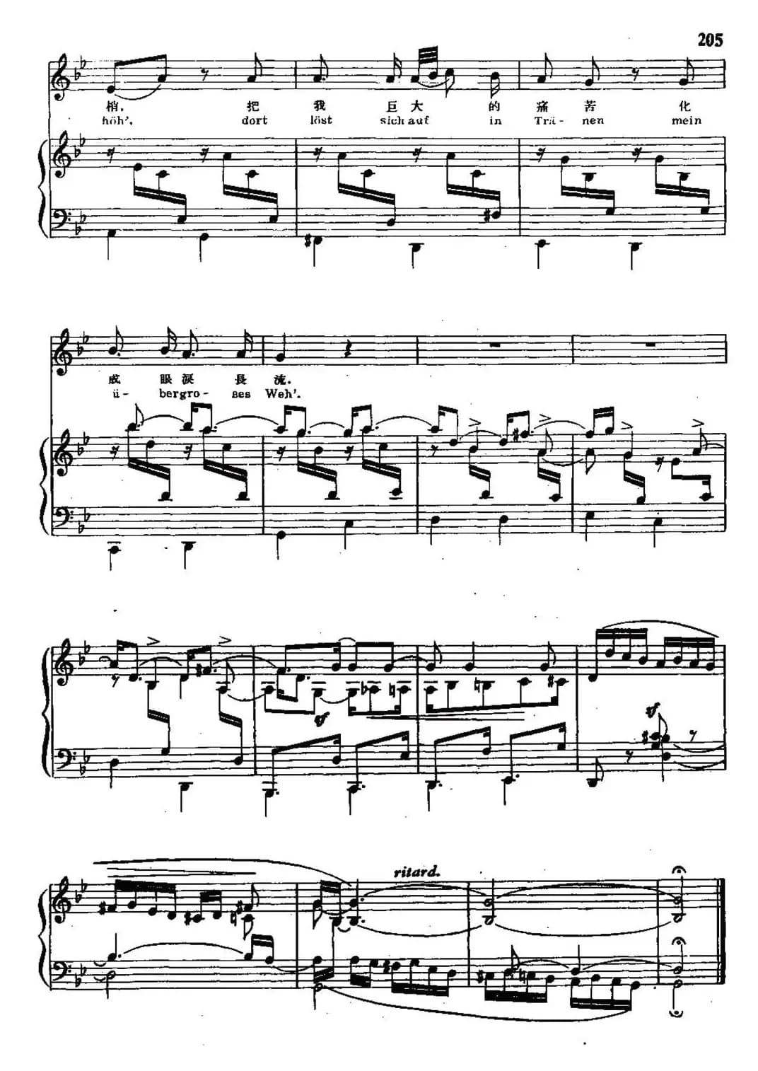 诗人之恋 10、听见那歌声响起（中外文对照、正谱）