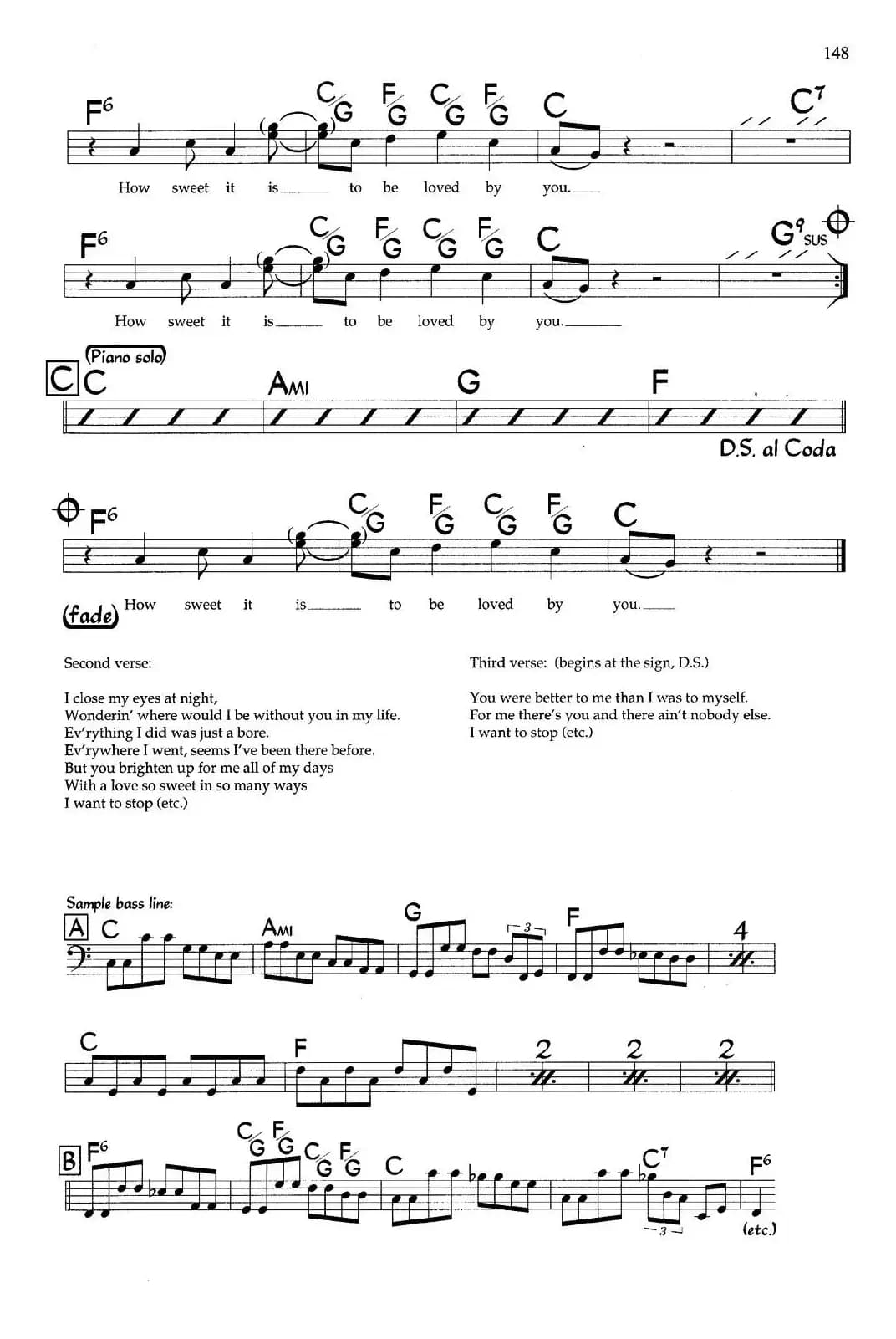 How Sweet It Is（To Be Loved By You ）（带和弦五线谱）