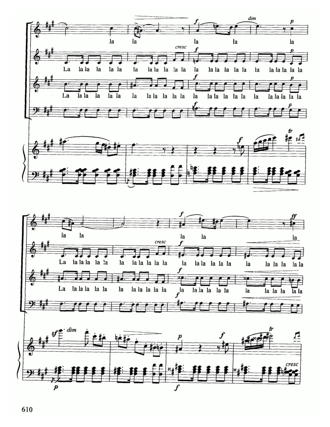 波西米亚人之舞（选自歌剧《卡门》）（混声合唱、正谱）