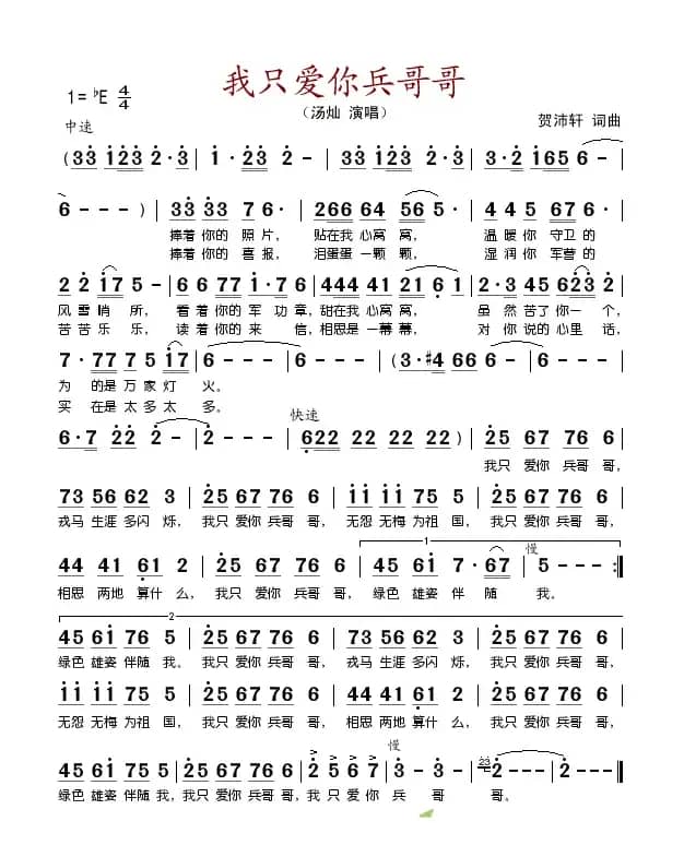 我只爱你兵哥哥