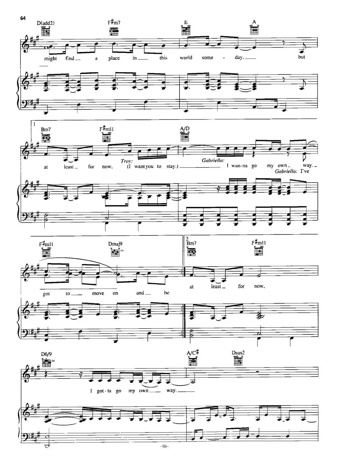 [美]Gotta Go My Own Way（正谱）