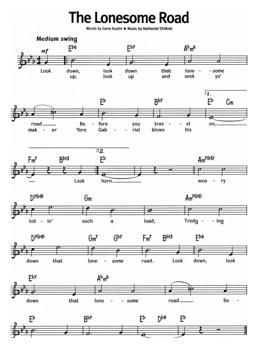 蓝调音乐：The Lonesome Road