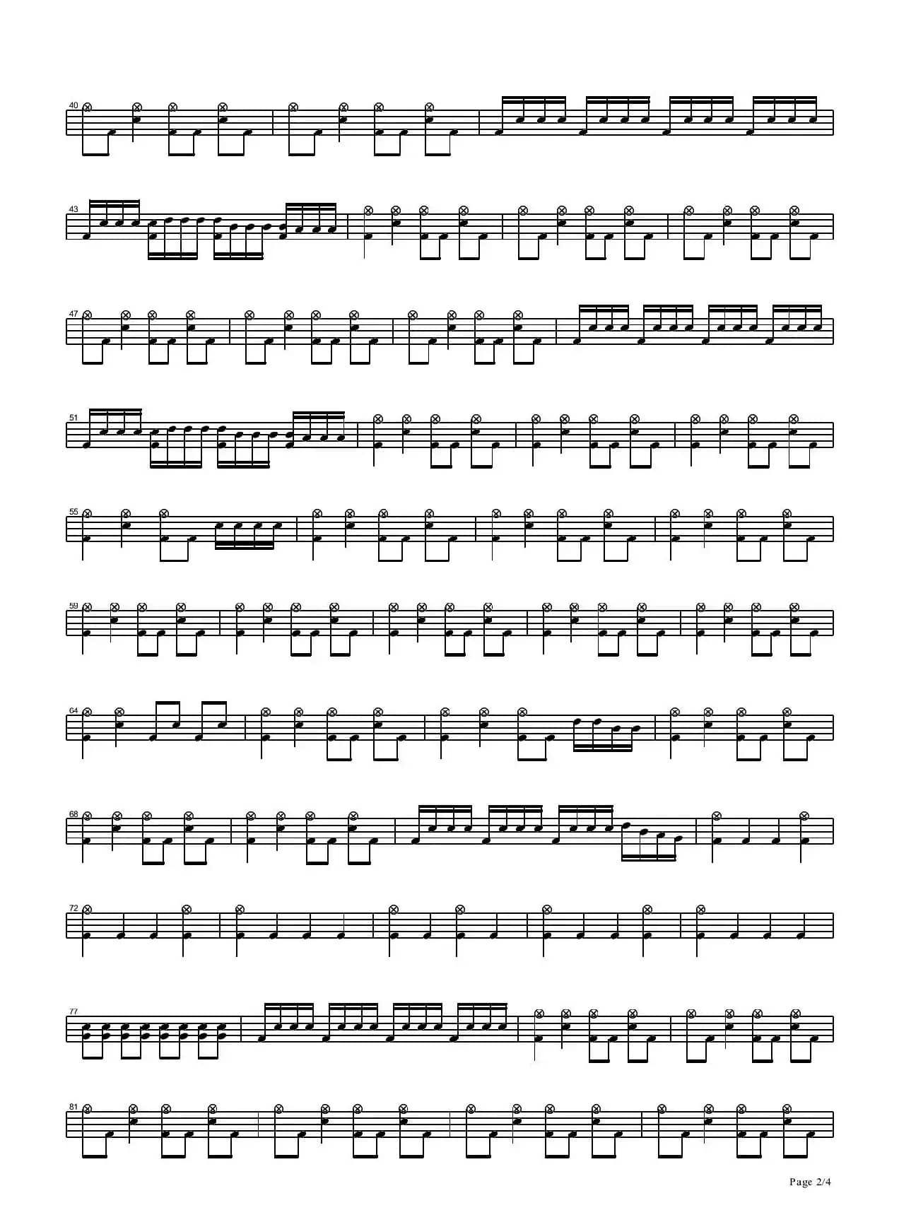 goin down（架子鼓谱）