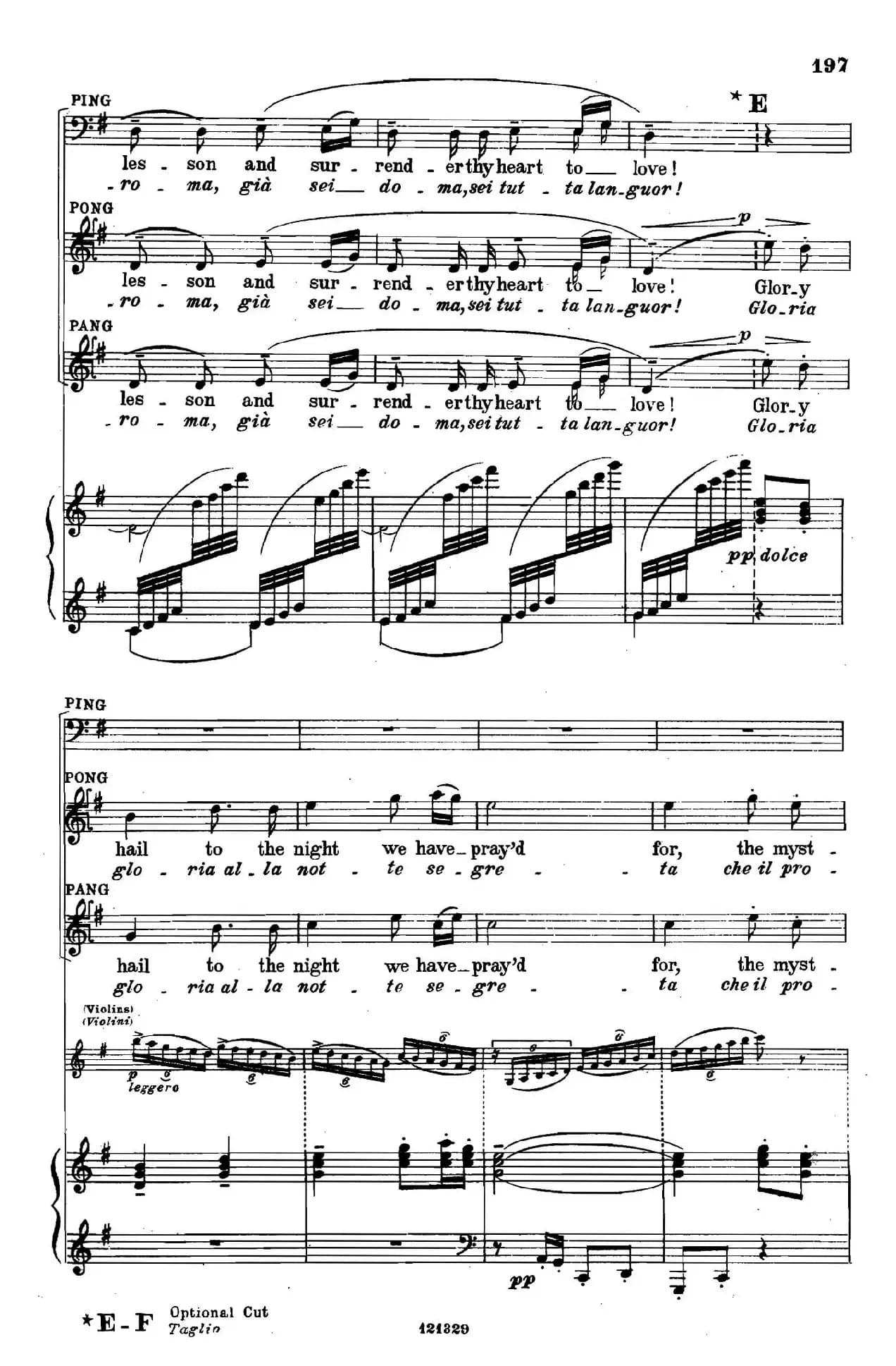 《图兰朵公主》三幕五场歌剧（英意双语）全谱（钢琴伴奏谱 P195——213）