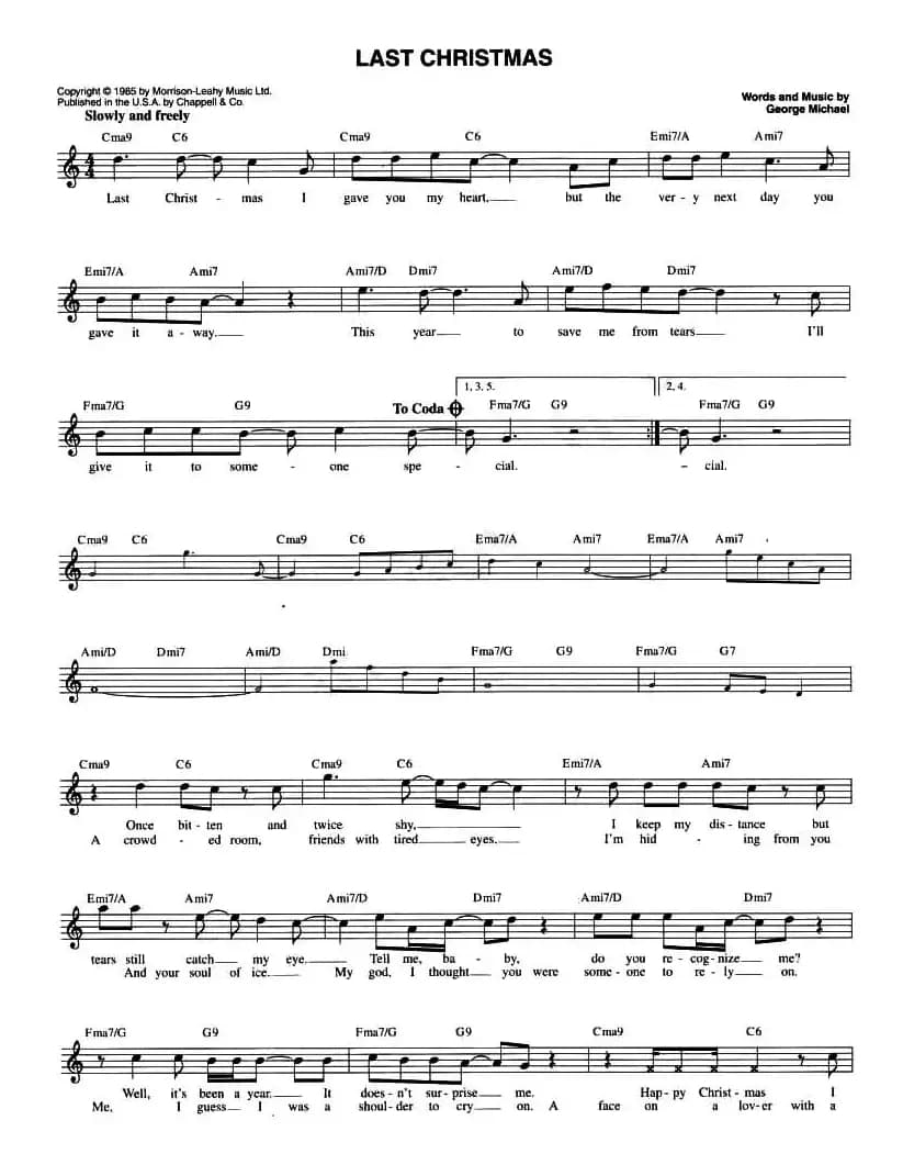 Last Christmas（去年圣诞）