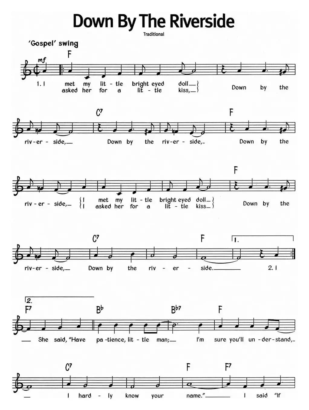 蓝调音乐：Down By The Riverside