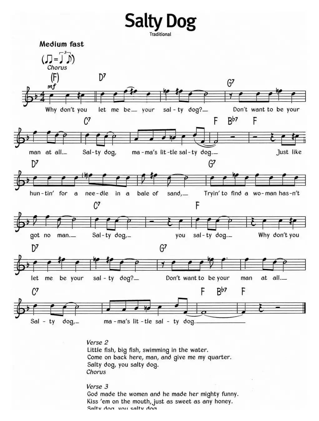 蓝调音乐：Salty Dog