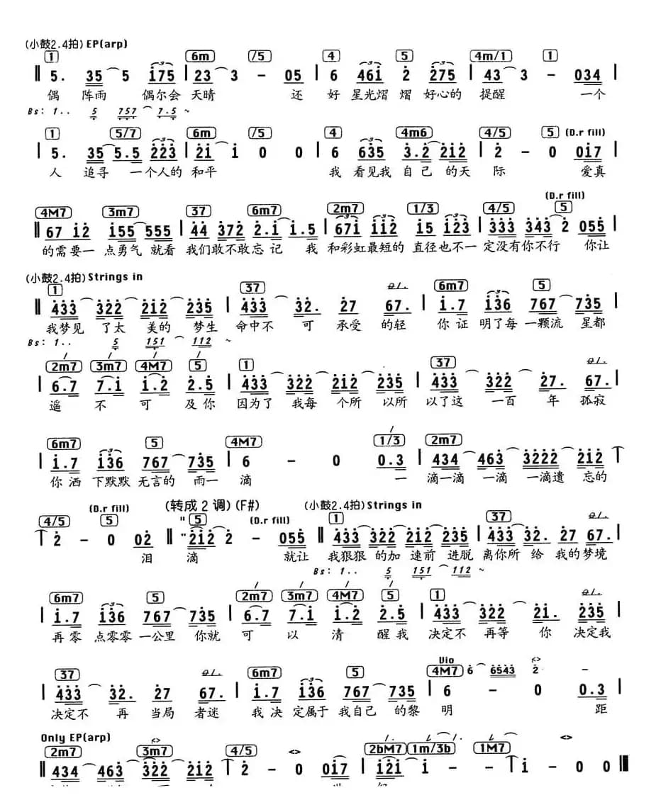 生命中不可承受得轻（编配乐谱）