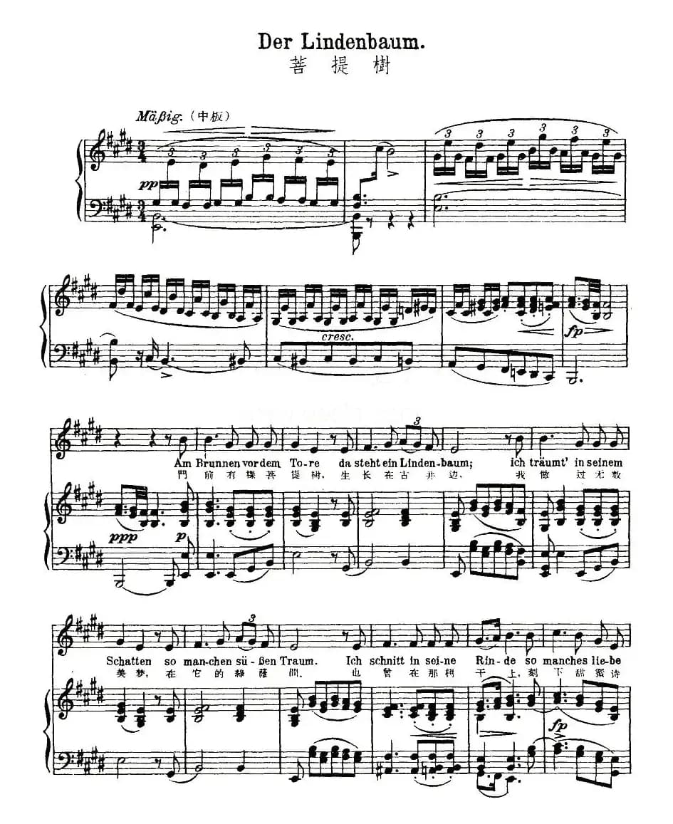 [奥]菩提树（中外文对照版、正谱、邓映易译配版）