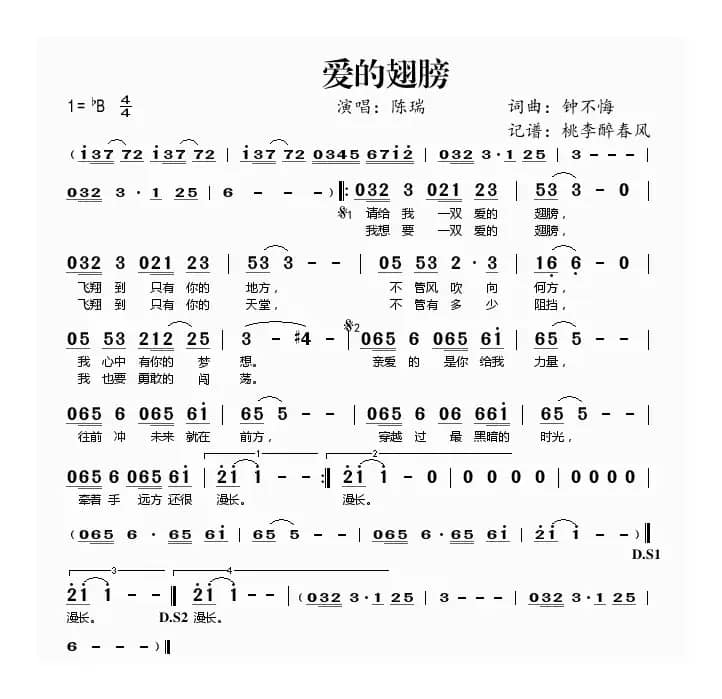 爱的翅膀（陈瑞演唱）