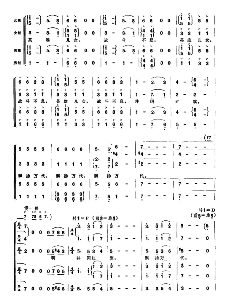 组歌井冈山颂〔八〕井冈红旗
