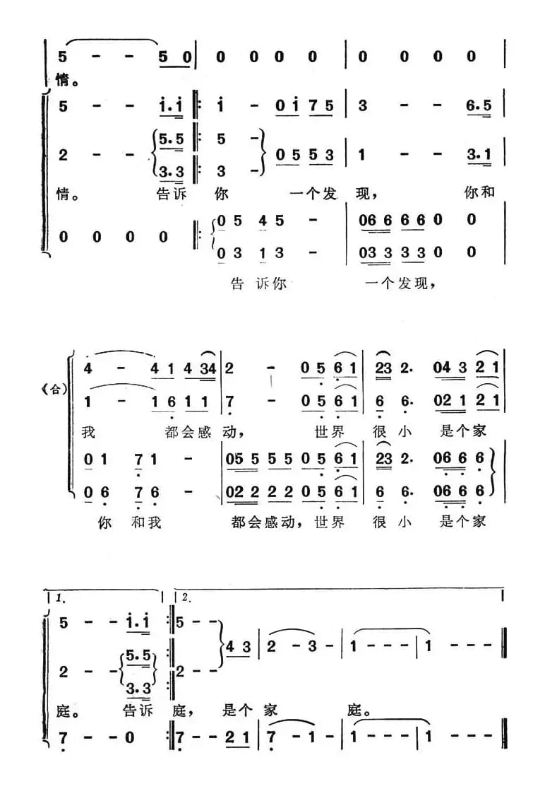 世界很小是个家庭（电视剧《编辑部的故事》主题歌）