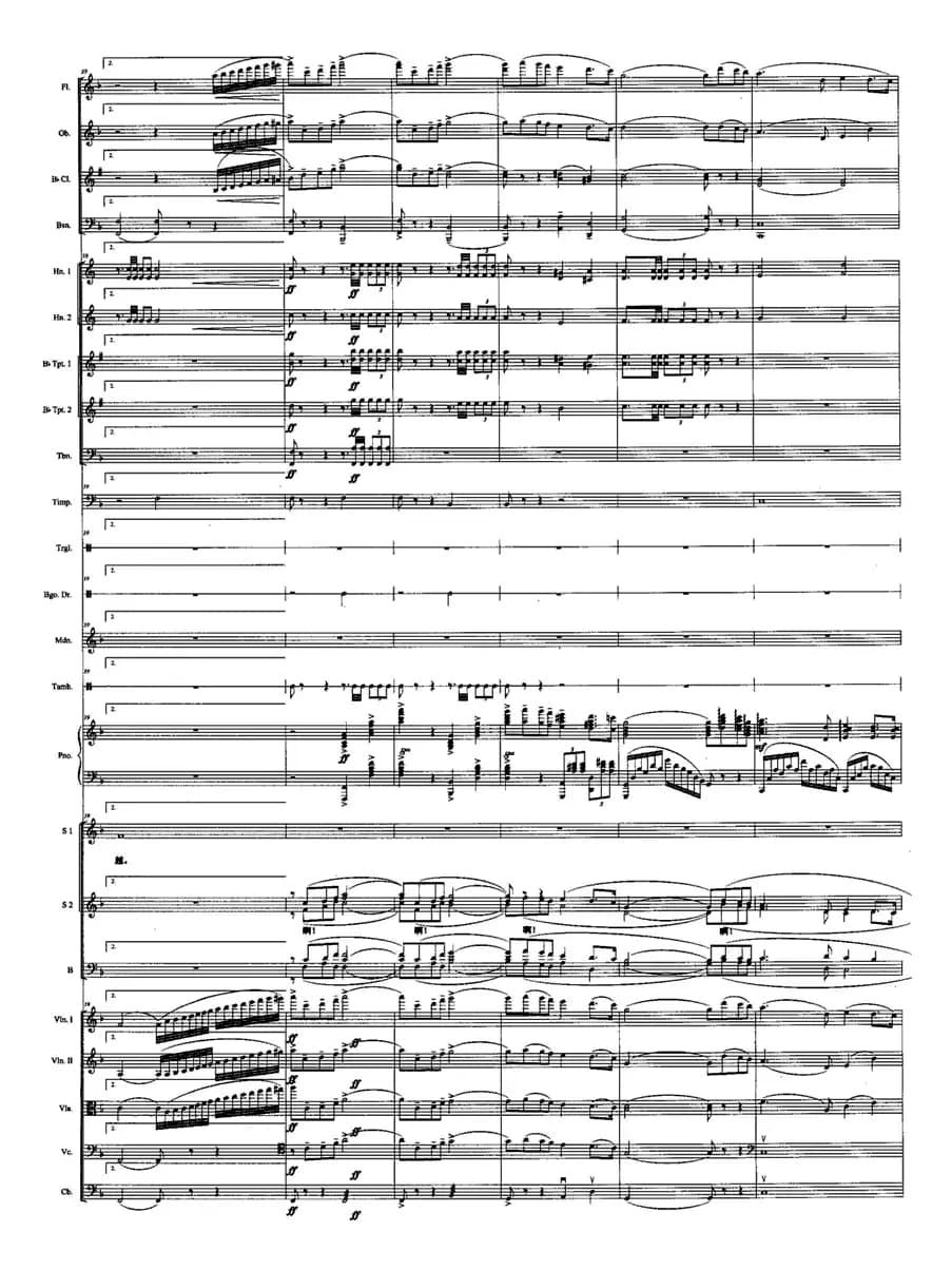 十月颂歌（带乐队伴奏总谱 [正谱]）