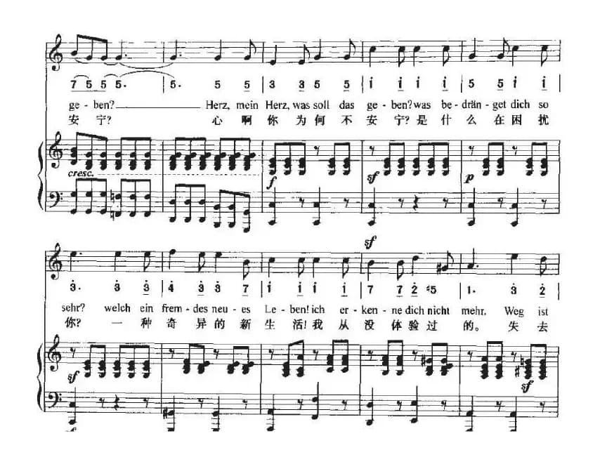 Neue Liebe，Neues Leben（新的爱情，新的生活）（中外文对照、正谱+简谱）