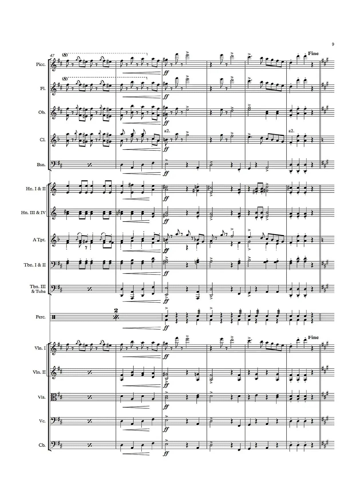 《拉德斯基进行曲》总谱（配器：Leopold Weninger）