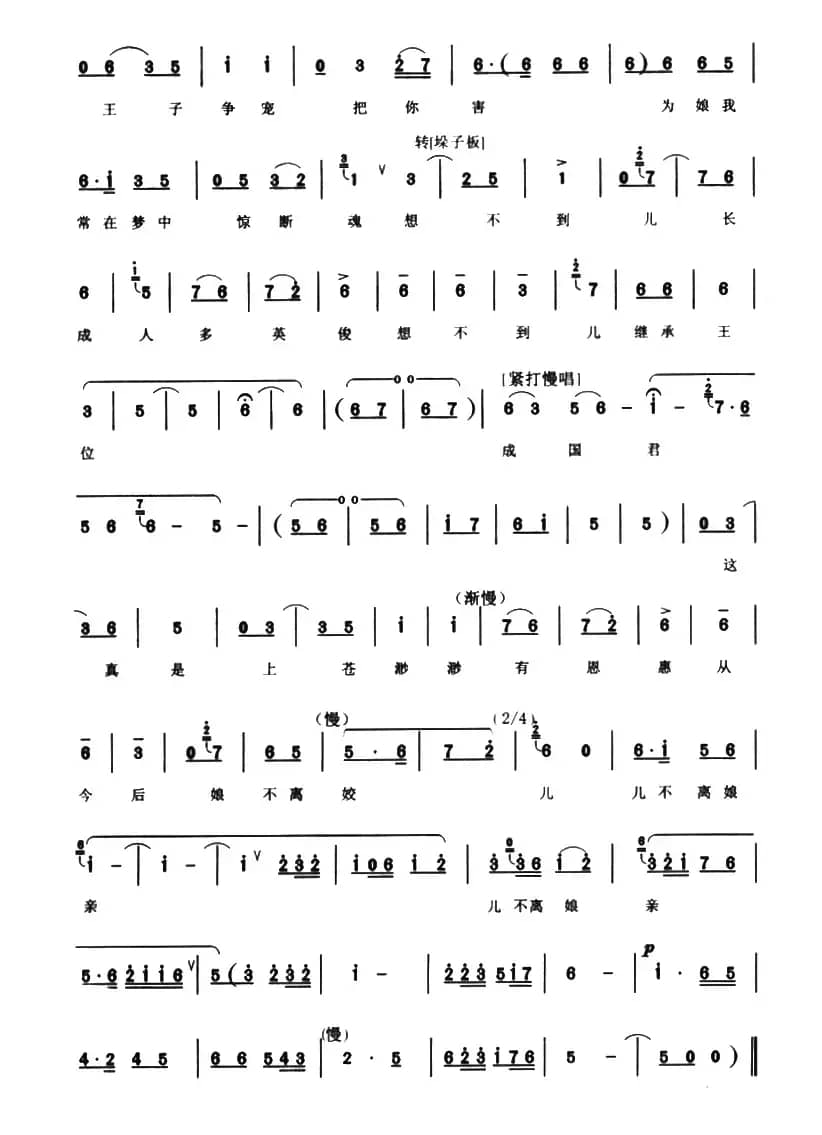 娘想儿十八年悲痛难忍（《虢都遗恨》选段）