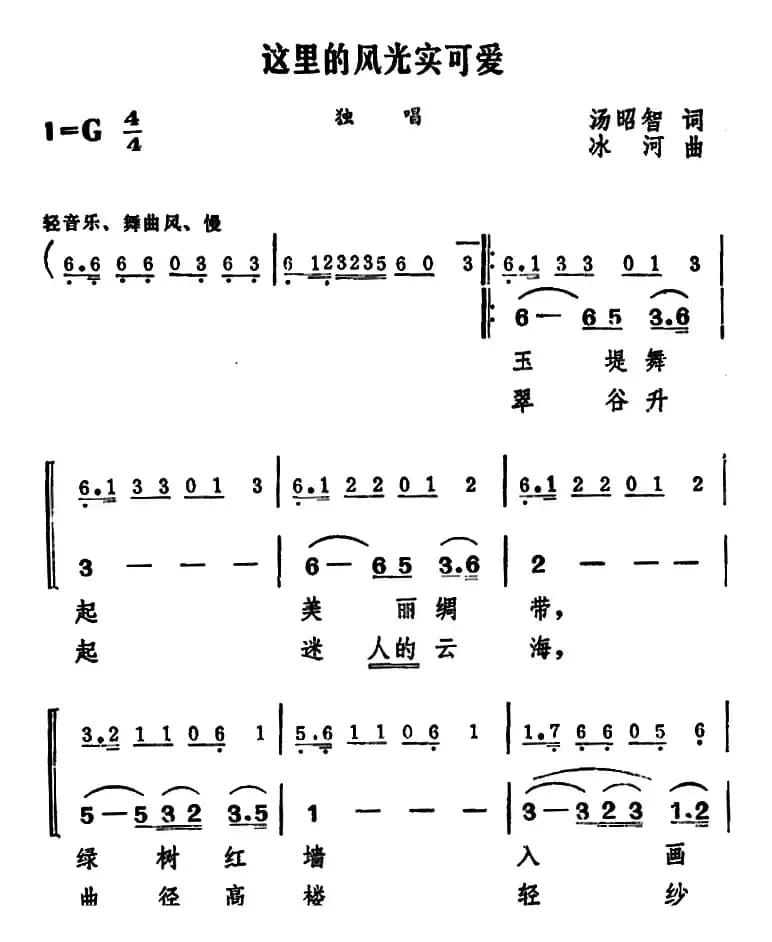 这里的风光实可爱