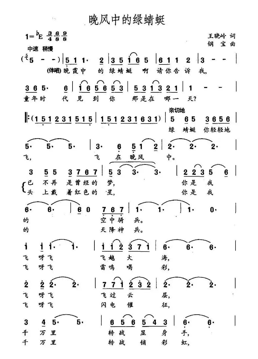 晚风中的绿蜻蜓